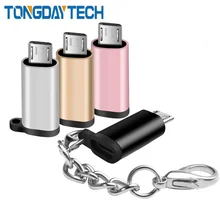 Tongdaytech Micro USB адаптер Micro USB штекер type C Женский адаптер для зарядки Синхронизация данных конвертер для Android телефонов планшетов