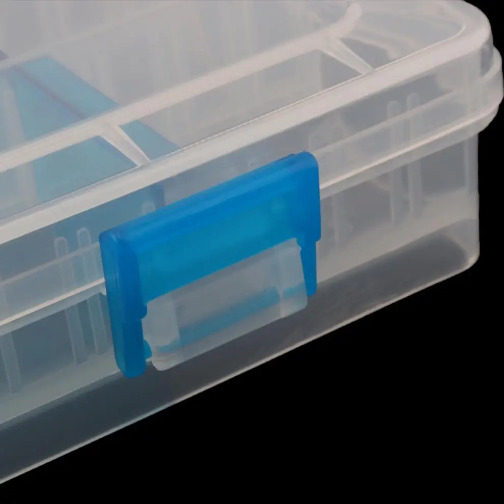 24.5 x 17.5 x 3.7cm Movable 20 Compartments Fishing Tackle Box for Fishing Hook Swivel Ring Lures and Accessories Storage Case