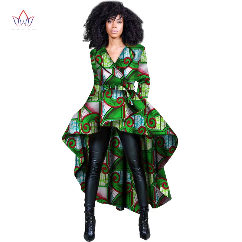 Летние африканские женщины традиционный Топ Дашики печати воск элегантный Riche Тренч Африка одежда для дам WY1397 - Цвет: 5