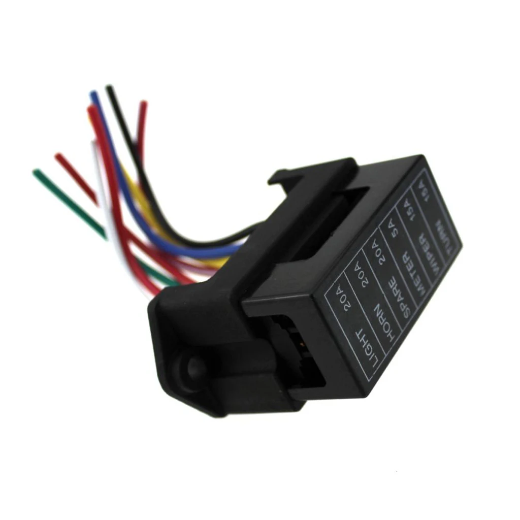6 Via 32V Medium Size Block Fuse Box Support ATC ATO For Automobilo Boat