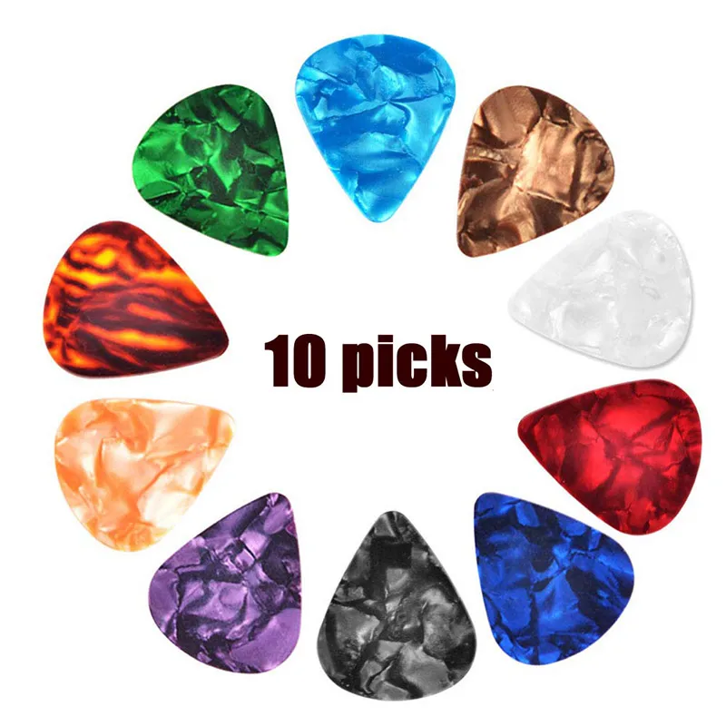 10 шт. целлулоидные медиаторы Plectrum с 5 держателями выщипанные струны Аксессуары