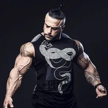 Мышцы здоровая красота брат фитнес-жилет мужской спортивный i-образный тренировочный костюм без рукавов быстросохнущие эластичные свободные топы