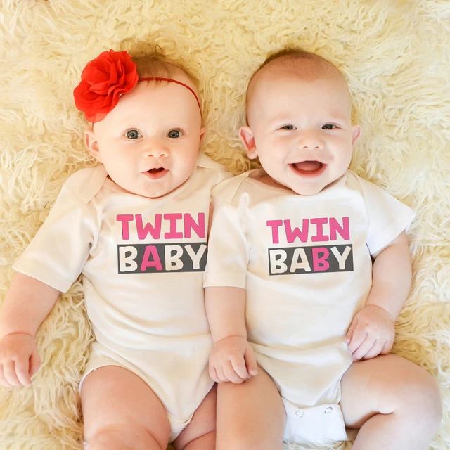 Twin S Twin Baby Gift Matching Twin Outfits Boy Girl Newborn Coming Home  Outfits Summer Short