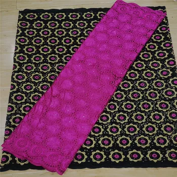 

african bazin riche fabric cotton dry basin brode lace fabric 2.5yards +2.5yards Swiss Voile In Switzerland Dubai Fabric !L70423