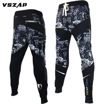 

VSZAP 2019 Men New Fitness Training Elastic Quick-drying Pants Men MMA Broadcast Jogging Sanda Fighting Fighting Sports Pants