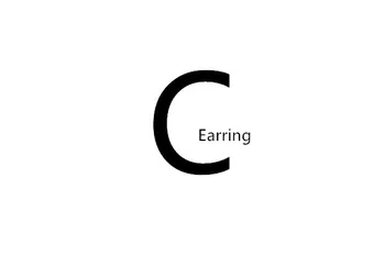

letter C earring