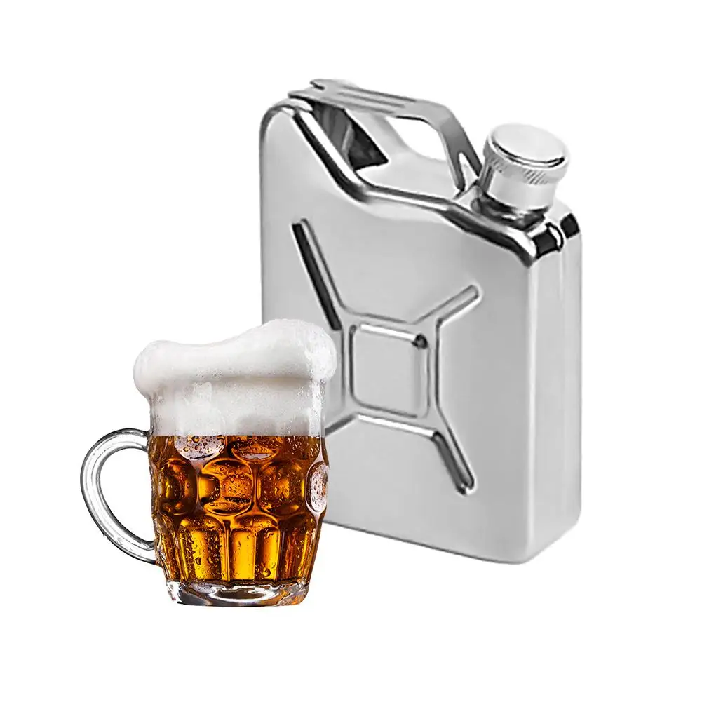 Hot Portable Stainless Steel Hip Flask Travel Whiskey Alcohol Liquor Bottle Flagon Male Small Mini Bottle 5 Oz Fuel Petrol Cans