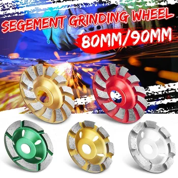 

80mm/90mm Diamond Segment Grinding Disc Abrasive Concrete Tools Grinder Wheel Granite Stone Cutting Grinding Saw Wheel Cup Blade