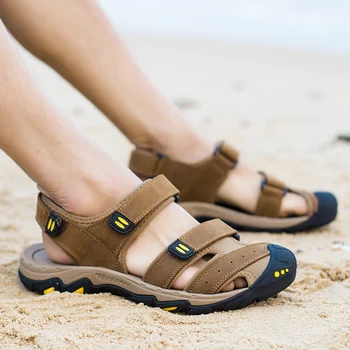 

New Luxury Casual Men Shoes Anti Slip Beach Sandals Male Hard-Wearing Men Sneaker Sandals Good Quality Men Big Size Shoe Brand