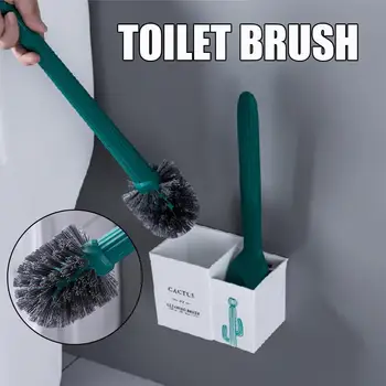 

Nordic Style Wall Mounted Cactus Toilet Brush Set With Long Handle Toilet Brush Bathroom Accessories Cleaning Base P3M4