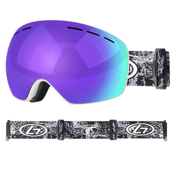 

Ski Goggles Eye mask Double Anti-Fog And Anti-UV Adult Spherical Double-Layer Ski Goggles Eye protection high strength%