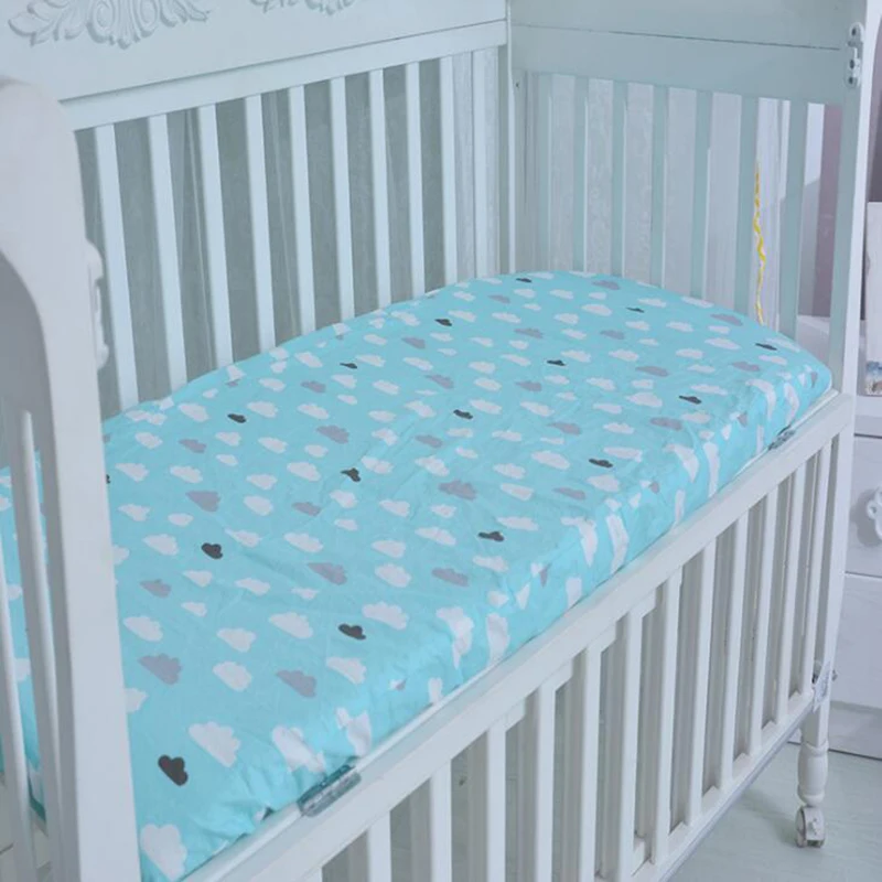 Детская кроватка, простыня для новорожденных, детская кроватка, защитный чехол для матраса, хлопок, мягкая детская постельное белье, Мультяшные аксессуары, номер BWZ006