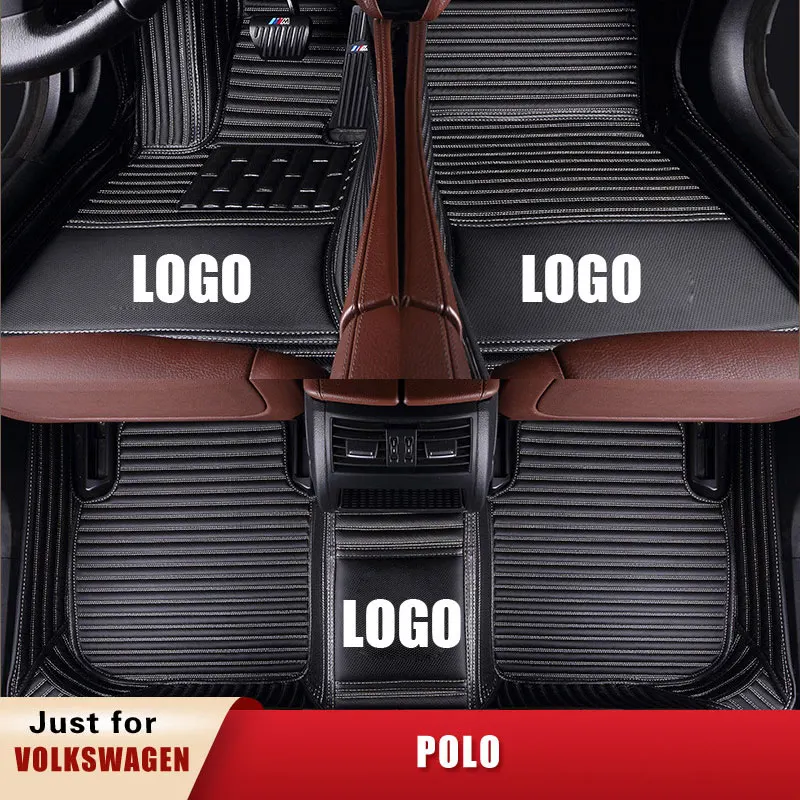 

Кожаные автомобильные коврики на заказ для Vw Volkswagen POLO, водонепроницаемые кожаные коврики с кошачьими лапами, коврики для багажника автомобиля, аксессуары для стайлинга
