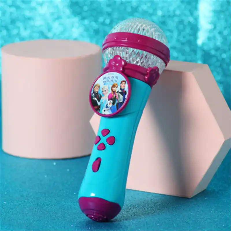 muñeca elsa con microfono