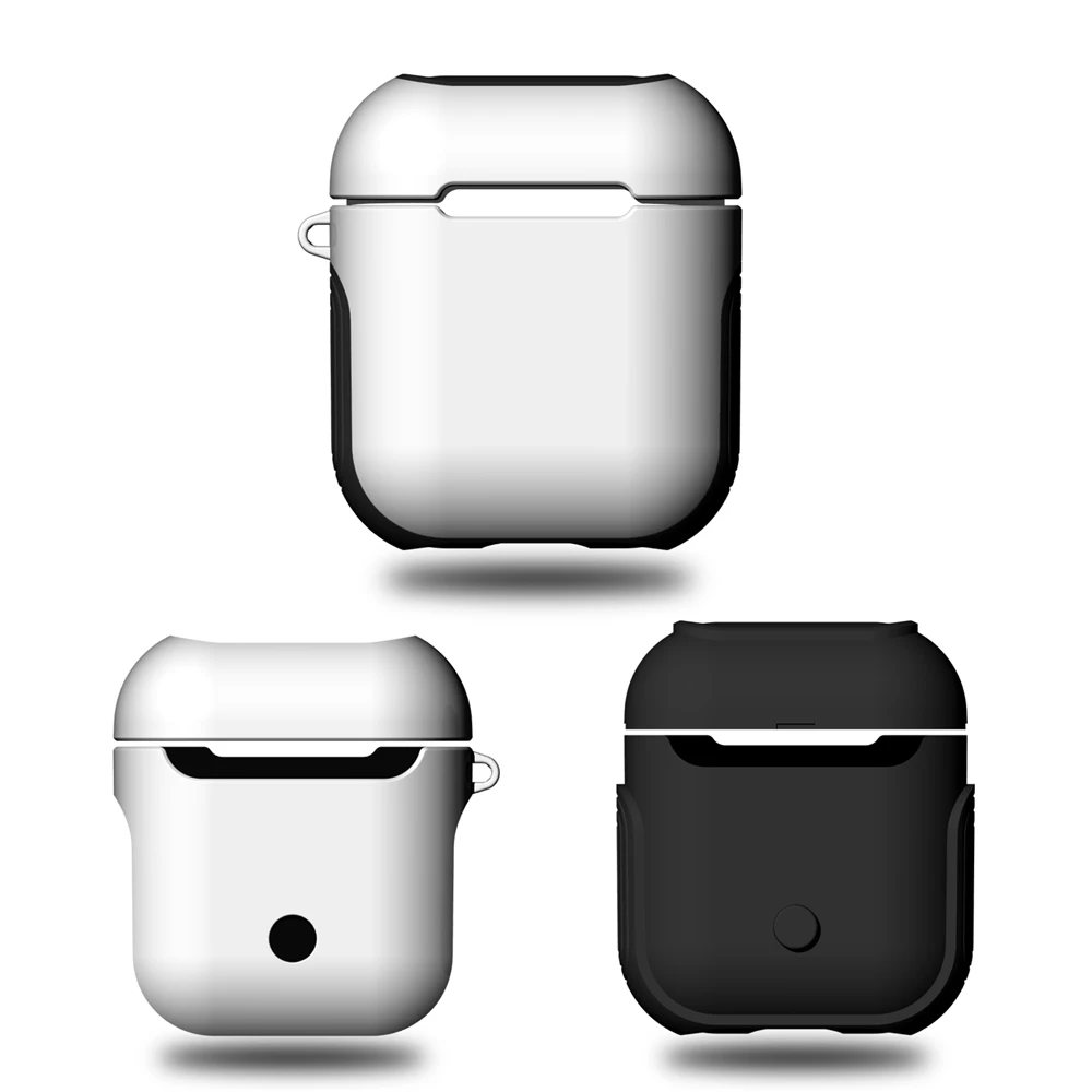 1 шт ТПУ PC защитный чехол для AirPods 1 пылезащитный чехол два в одном Лак Матовый текстурный чехол