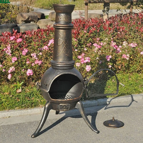 Antique Cast Iron Chiminea