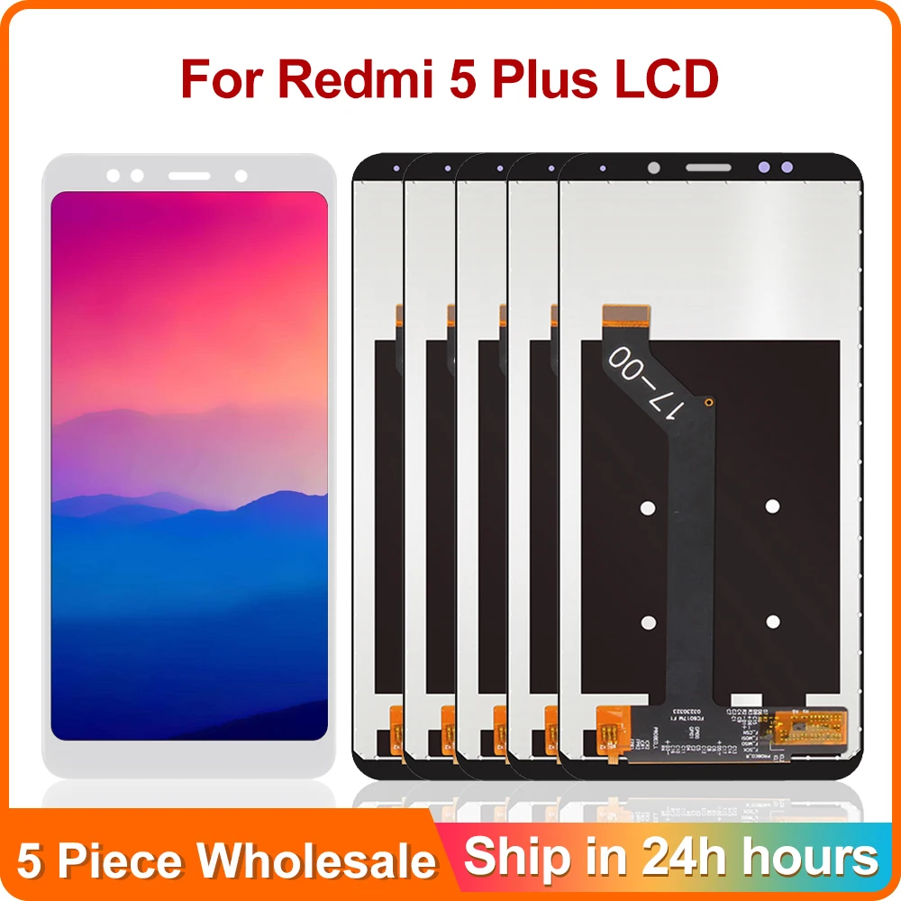 Оригинальный ЖК дисплей Xiaomi Redmi 5 Plus шт./лот 10 точек касания дигитайзер в сборе +