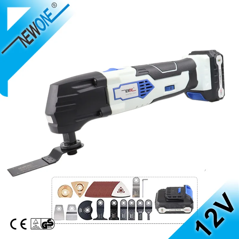 

NEWONE 12V Electric Multi Trimmer Saw With Oscillating Saw Blades Cordless Multi-Tool Renovator Tools Set With Lithium Battery
