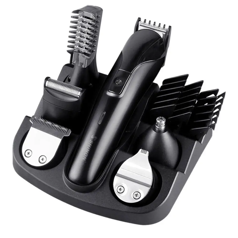 

6 in 1 Electric Hair Trimmer Men Multifunctional Rechargeable Hair Clipper Hair Cutting Machine Hair Remover For Beard Nose Ears
