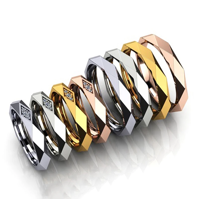 Hot Sale Fashion Irregular Couple Ring Men Gifts Charm Love Engagement Jewelry Wedding Bands Zircon Rings for Women | Украшения и