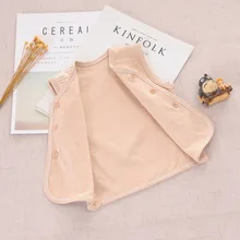 Стиль, цветной хлопковый жилет для малышей весенне-осенний жилет с вышивкой для новорожденных хлопковый двухслойный жилет для мальчиков и девочек