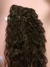 NICESY-extensiones de cabello sintético largo ondulado para mujer, pelo sintético de alta temperatura, color negro, 22 pulgadas, 5 Clips