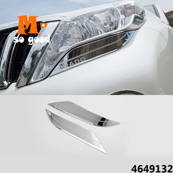 

for Toyota Land Cruiser Prado 150 Accessories FJ 150 Car Head Front Fog Lamp Light Eyebrow Cover Trim 2014 15 16 2017 ABS Chrome