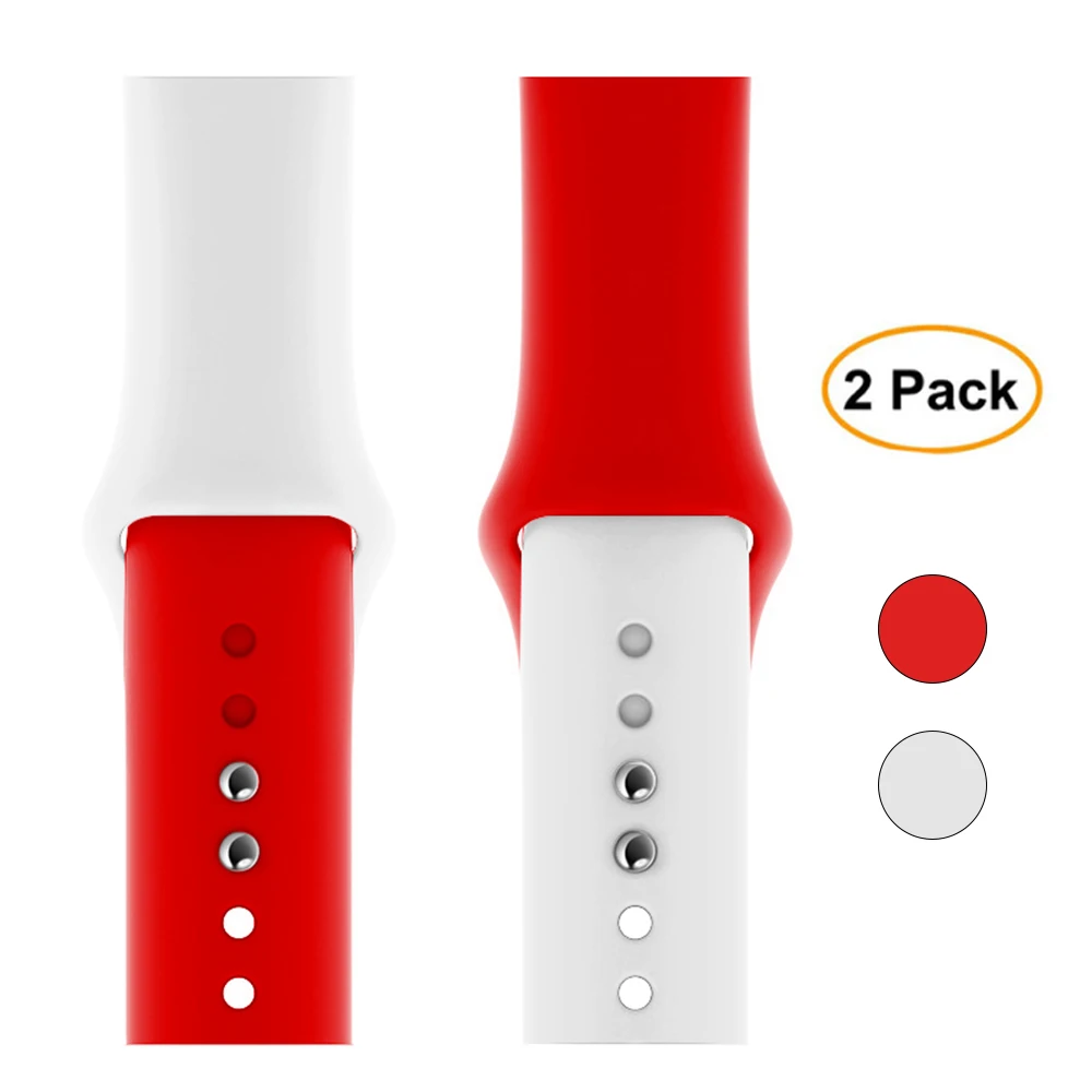 Package 5 Спортивный силиконовый ремешок для apple Watch 38 мм 42 мм 44 мм 40 мм pulseira apple iwatch аксессуары для браслетов серии 5 4 3 2 1 - Цвет ремешка: Package 5