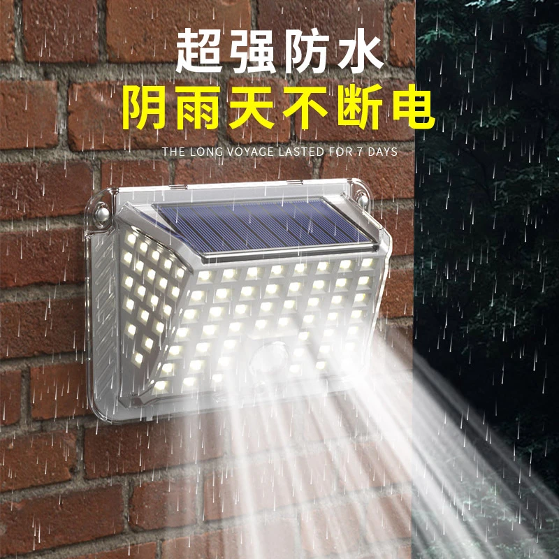 Cross-border new hot style solar wall lamp outdoor wall lamp outdoor transparent body induction wall lamp garden lighting solar garden lights