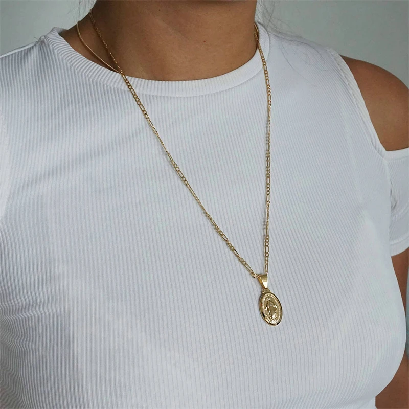 Религия Иисус Дева Мария цепочка ожерелье для женщин Женские Ретро молитвенные