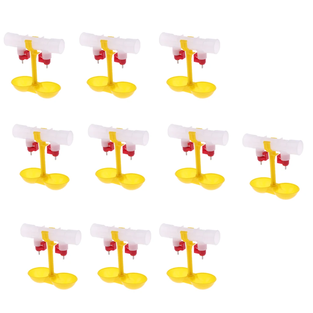 Double Feeder Drinker Poultry Drinker Cup Water Drinker For Poultry Chickens Hens Ducks Chicks, etc.