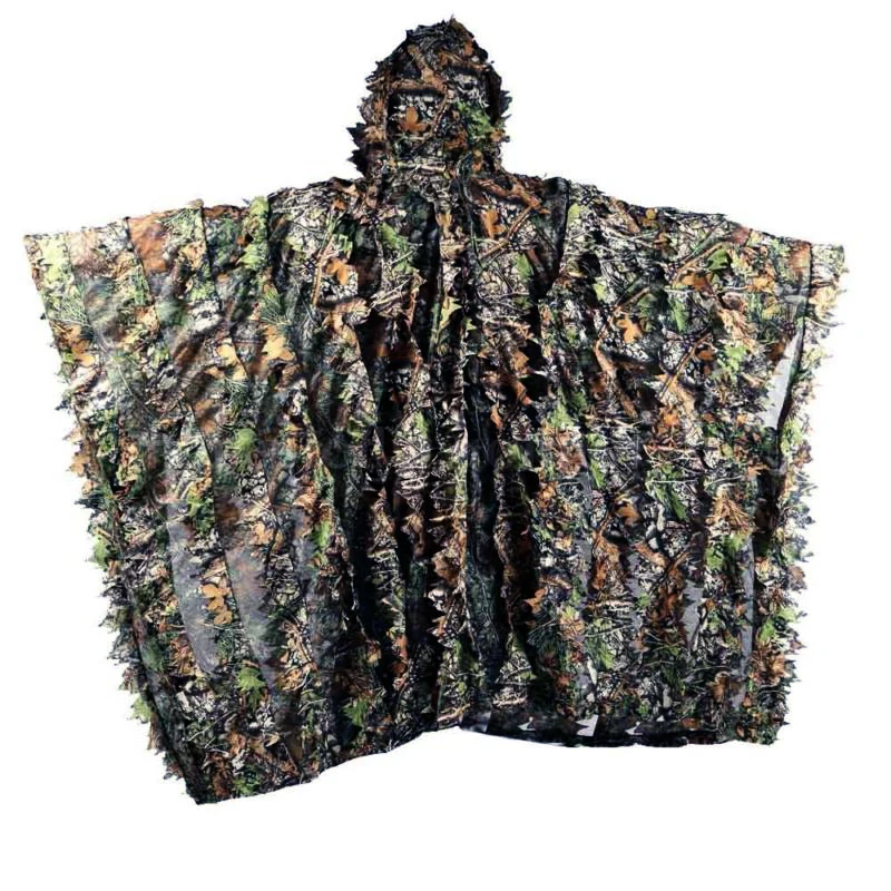 3D Maple Leaf Cloak, Jungle Hunting Suit, Polyester, Durable, Outdoor, Woodland, Sniper, Geely, Military,160cm*120cm