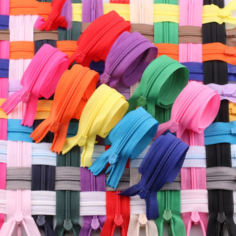 Assorted Invisible Zippers for Garments - 50 Pack, 6-24 Inch Range