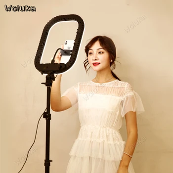 

LED Fill Light Mobile Phone Live HD Soft Light Shooting 14'' Oval Ring Lamp Photo Beauty Video Photography Light CD50 T10