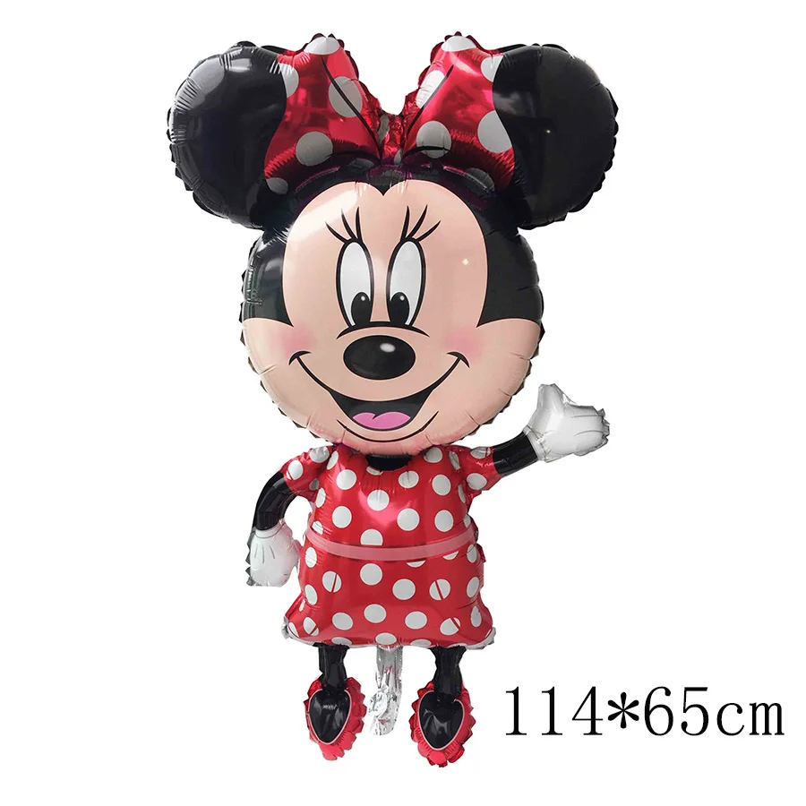 1pcs 114 см Микки Минни Маус фольги Воздушные шары Дети День Рождения мультфильм воздушный шар с Минни-Маус вечерние украшения для детских игрушек Globos - Цвет: 1pcs