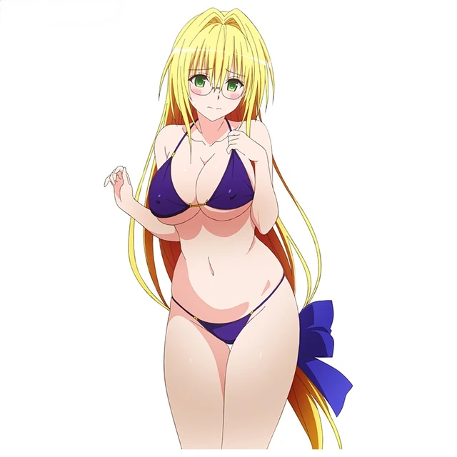 Polo Pantera alcanzar Latest Anime Sexy Beauty Girl With Bikini And Yellow Long Hair Funny Car  Stickers Removable Wall, Toilet Decal Laptop Styling - Car Stickers -  AliExpress