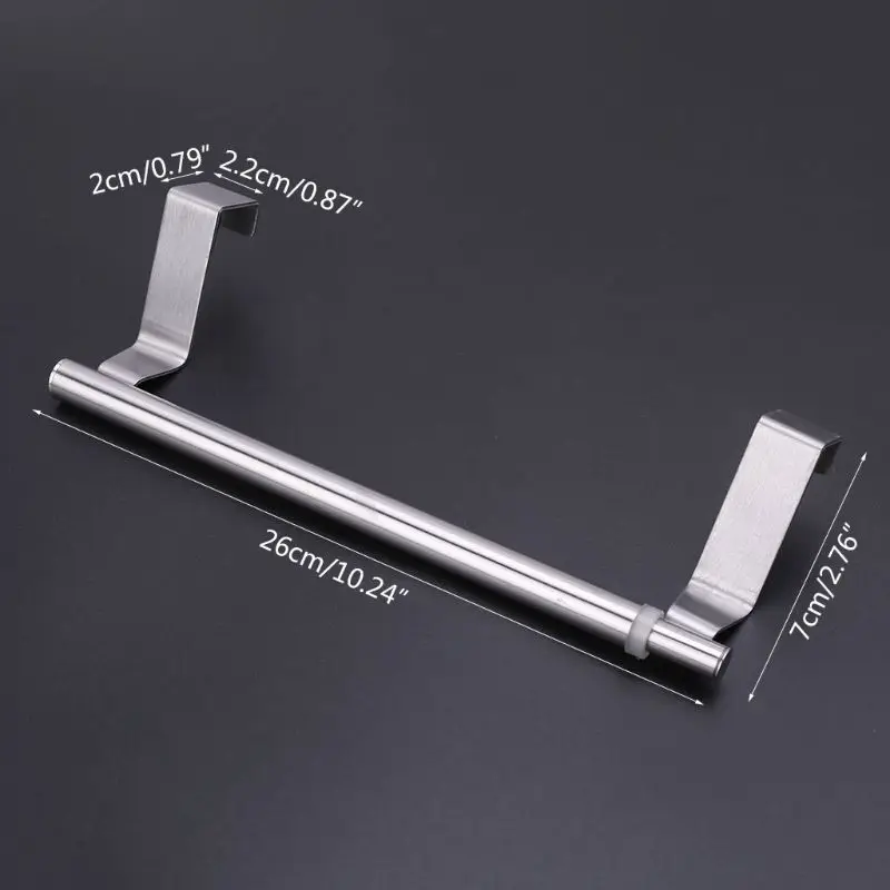 Extendable Over Door Towel Rack Bar Hanging Holder Bathroom Kitchen Hotel Cabinet Cupboard Shelf Rail Stainless Steel towel rack