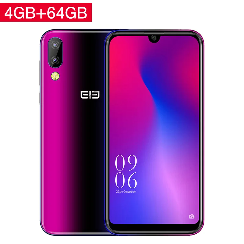 Elephone A6 Mini 4 ГБ 32 смартфон 5 71 дюймов экран водослива мобильный телефон Android 9 0 MT6761