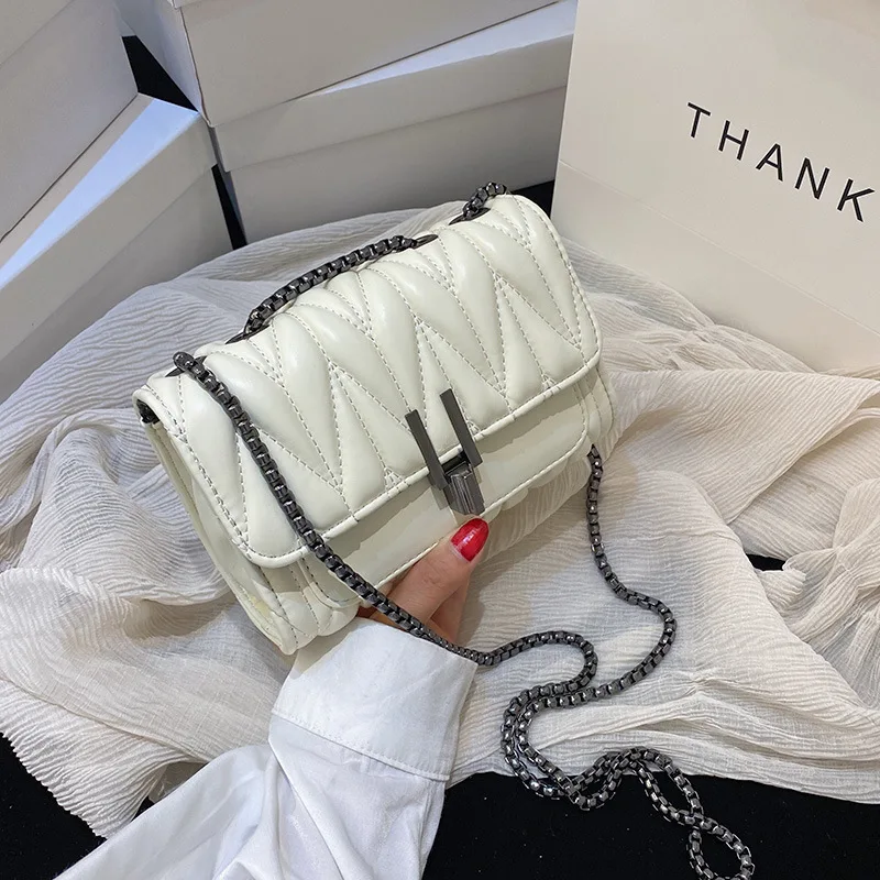 

Luxury Handbags for Women 2021 High Quality Leather Shoulder Bag Female Brand Designer Solid Messenger Lock Chain Crossbody Bags