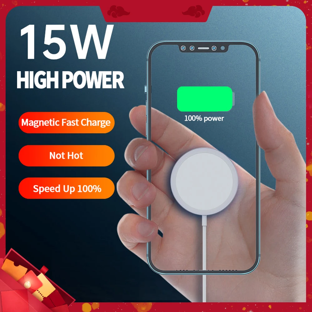 

ITINIT A4 15W Magnet Wireless Charger for iPhone12/iphone 12 mini Mobile Phone Magsafe Charger For iPhone 12 Pro Max