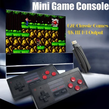 

RS-54 Mini Video TV Game Console Built-in 628 Games Arcade Retro NES FC Classic Handheld 2 Wireless Controllers Good Gift
