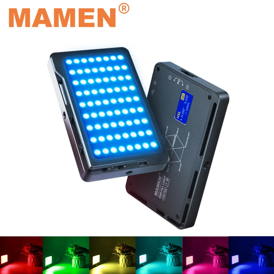 MAMEN 72R RGB 1000K 9000K светильник ing Перезаряжаемые 4000 мА/ч с 72 светодиоды для студии Youtube