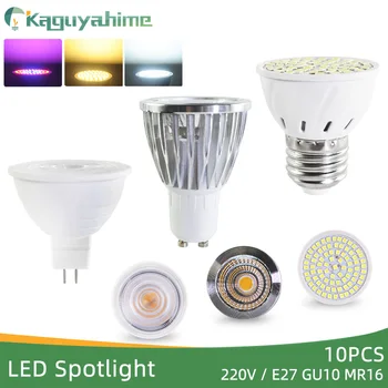 

Kaguyahime 10Pcs LED E27 Gu10 Mr16 Bulb Spotlight Grow Light AC 220V LED Lamp 3W 4W Lampada Spot LED Spotlight Home Lighting