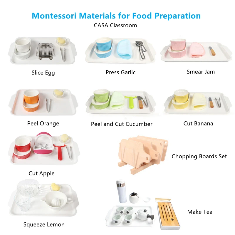 Package of Food Preparation Materials for CASA Classroom Montessori ...