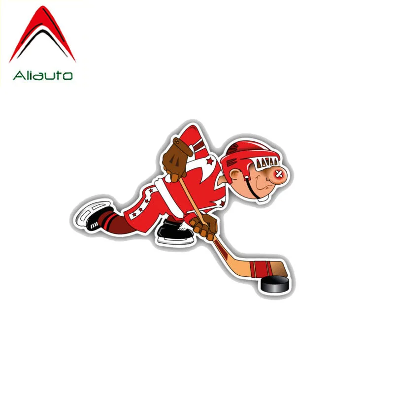 Aliauto Funny Boy Hockey Player Cute Cartoon Car Sticker for SkodaToyota Opel Peugeot Hyundai Mercedes Mazda 2 3 13CM*10CM | Автомобили и