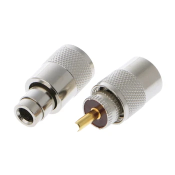 

10 Pcs UHF PL-259 Male Solder RF Connector Plugs For RG8X Coaxial Coax Cable E65B