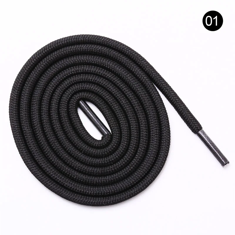 1Pair Round Solid Shoelaces Top Quality Polyester Shoes Lace Solid Classic Round Shoelace 50cm,80cm,100cm,120cm Zippers