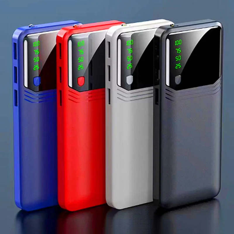 Large Capacity 30000mAh Power Bank Portable Charger 3 USB LED Lights Digital Display External Battery Fast | Мобильные телефоны и