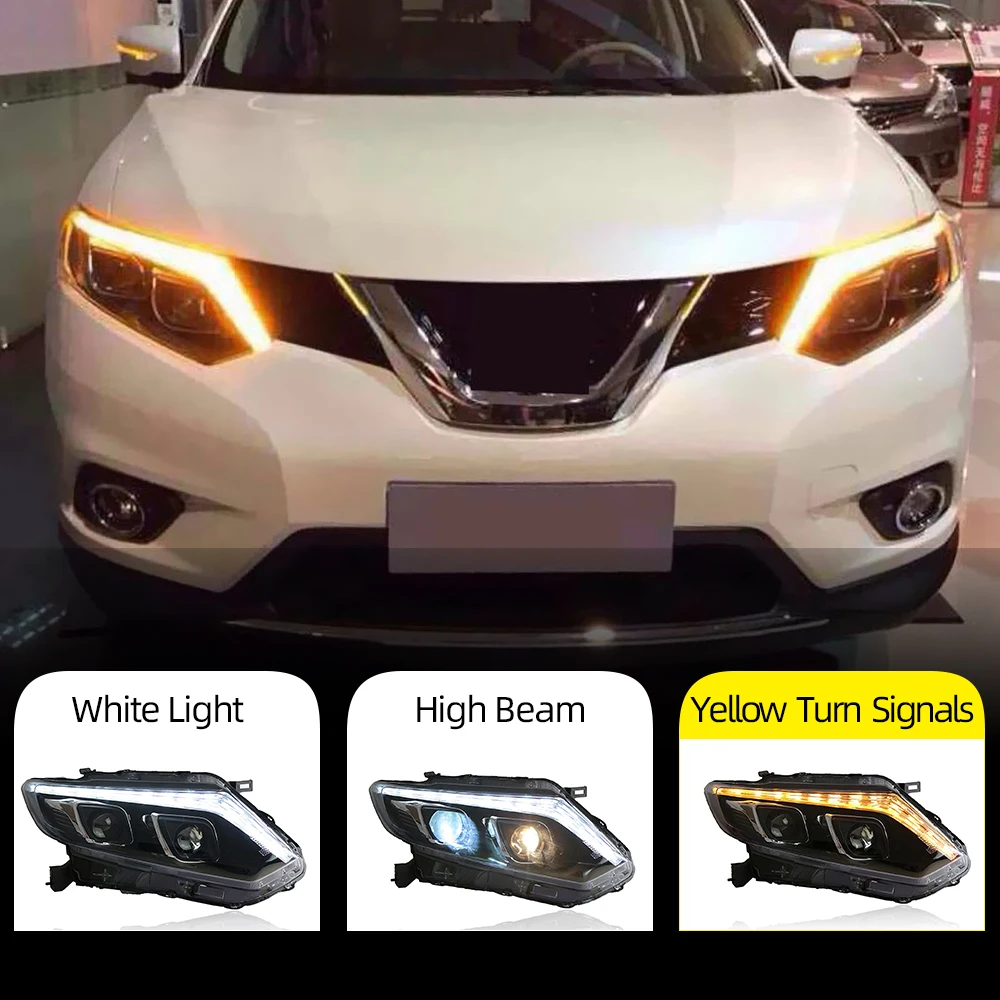 Автомобильные светодиодсветодиодный фары для Nissan X-Trail 2014 2015 2016 XTrail передняя фара