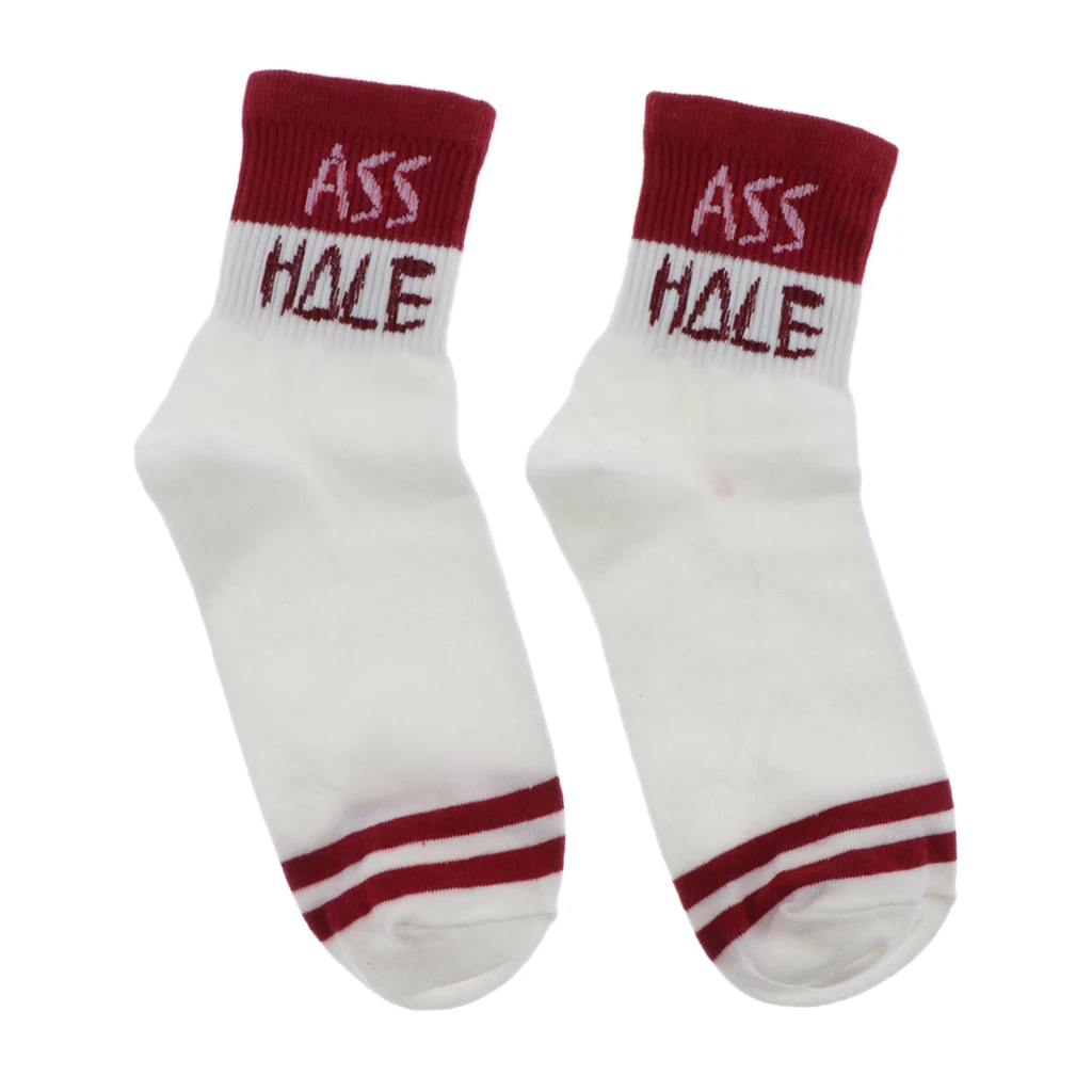 Swear Word Curse Printed Stockings Crew Socks Funny Men Tube Socks